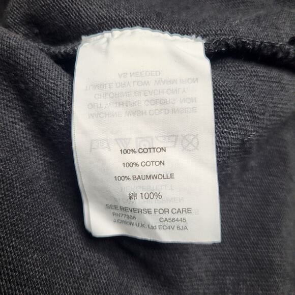 J. Crew Button Shoulder Turtleneck Sweatshirt Black Cotton Long Sleeve Preppy XS - Picture 9 of 10